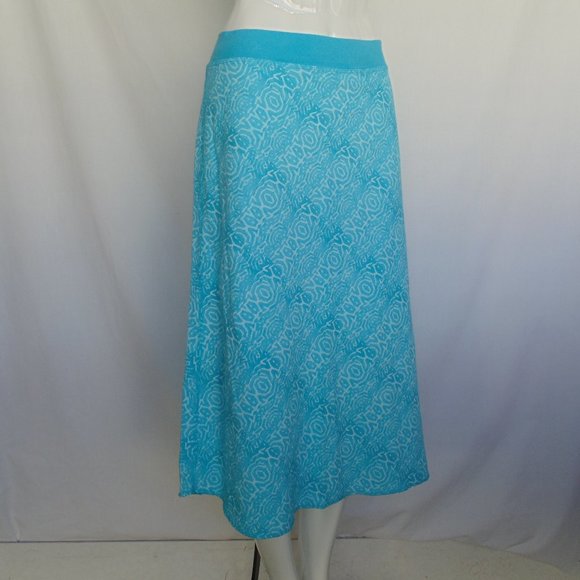 fresh produce Skirts Fresh Produce Midi Skirt Xl Aqua Blue All Over